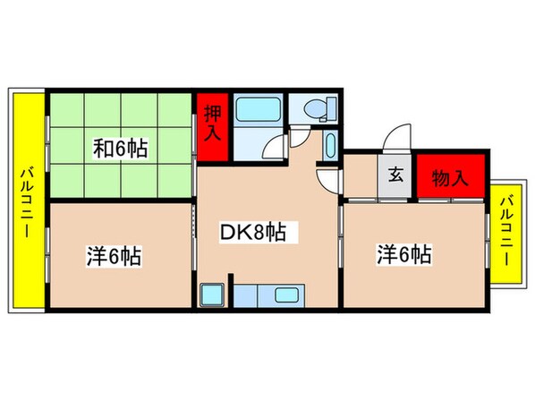 サンパーク平尾3の物件間取画像